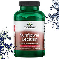 Лецитин Соняшника Swanson Sunflower Lecithin (без ГМО) 90 гелевих капсул
