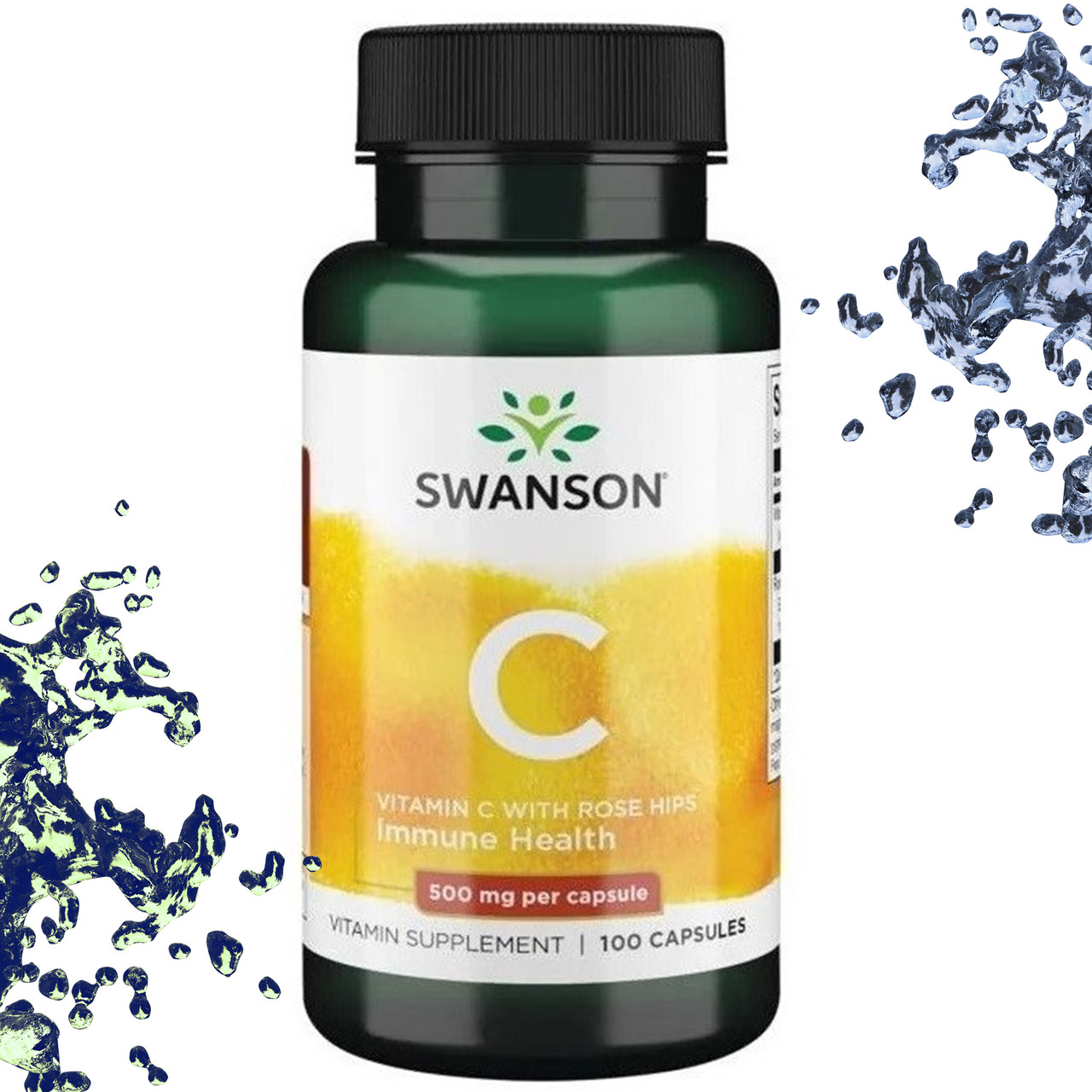 Вітамін С Swanson Vitamin C 500 мг з Шипшиною 100 капсул