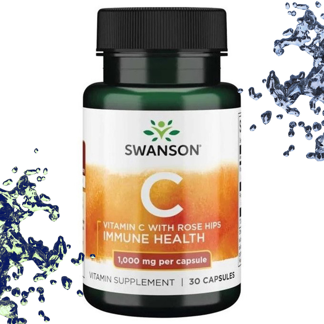 Вітамін С Swanson Vitamin C 1000 мг з Шипшиною 30 капсул, фото 1