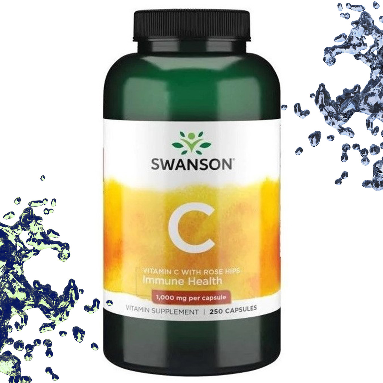 Вітамін С Swanson Vitamin C 1000 мг з Шипшиною 250 капсул, фото 1