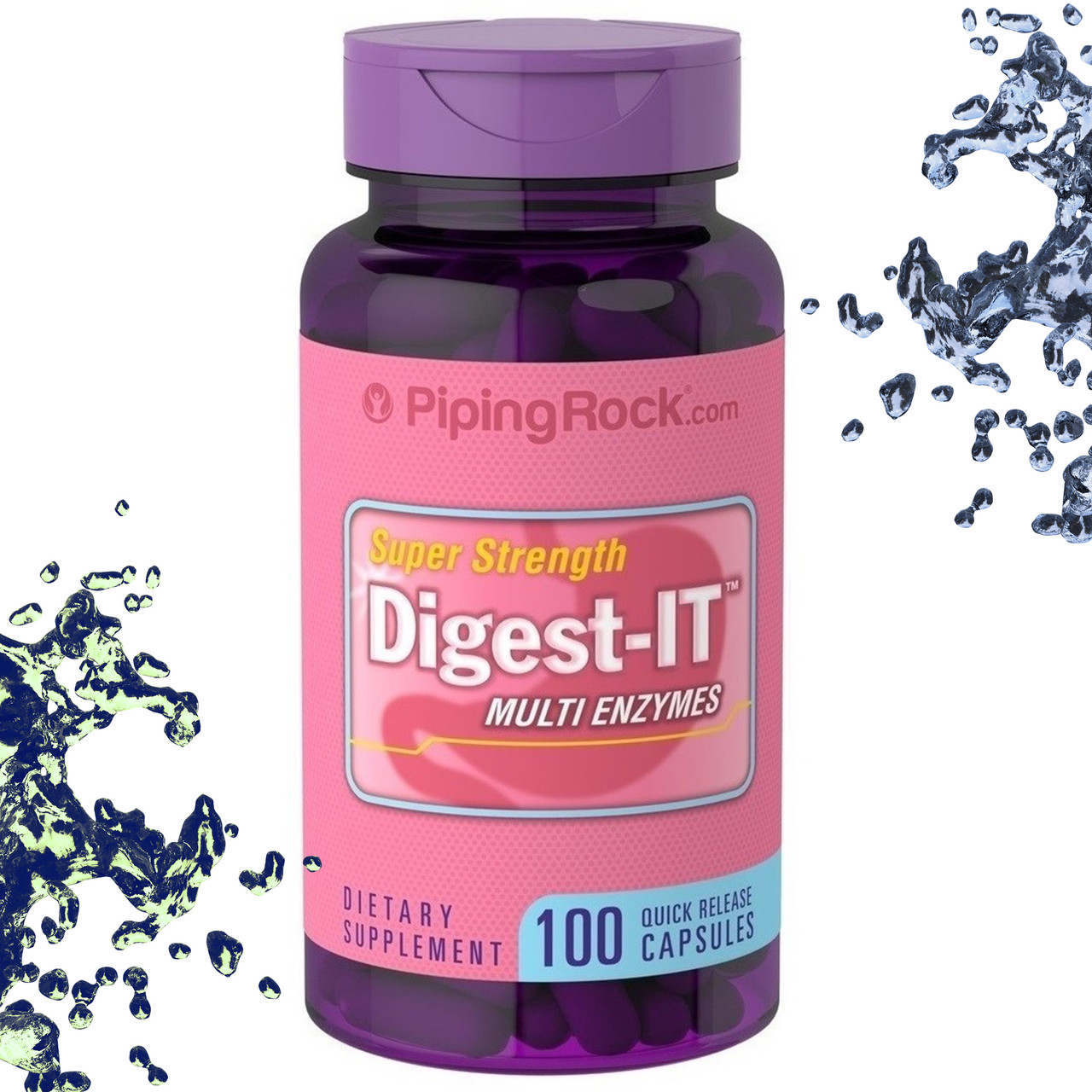 Ензим для травлення Piping Rock Super Strength Digest IT Multi Enzymes 100 капсул, фото 1