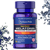 Мелатонин Puritan's Pride Melatonin 10 мг Strawberry Flavor 90 таблеток