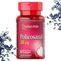 Добавка для сердца Puritan's Pride Policosanol 20 mg 60 гелевых капсул