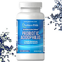 Пробиотик Puritan's Pride Probiotic Acidophilus (100 million Active Cultures) 100 капсул