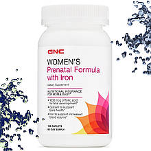 Вітаміни для вагітних GNC Womens Prenatal Formula with Iron (з Залізом) 120 таблеток