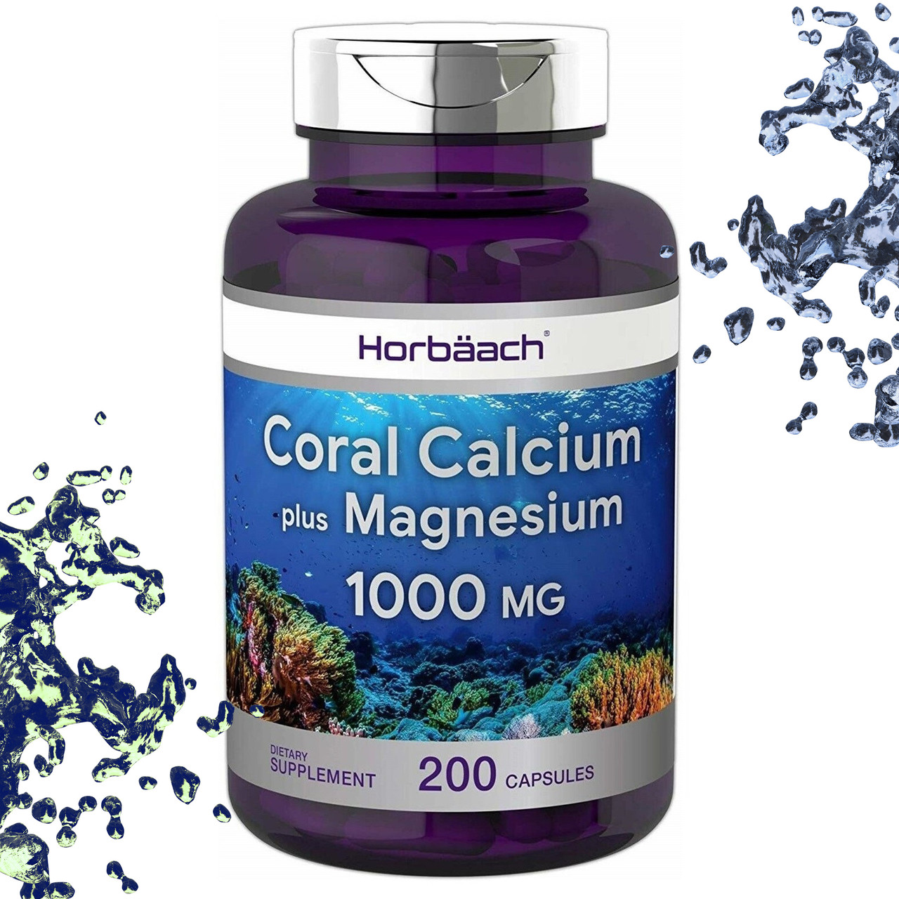 Horbaach Coral Calcium plus Magnesium (Кораловий кальцій і Магній) 1000 mg 200 капсул