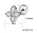 Сережки для пірсингу вуха титанова сталь ціна за 1 шт., фото 2