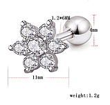 Сережки для пірсингу вуха титанова сталь ціна за 1 шт., фото 10