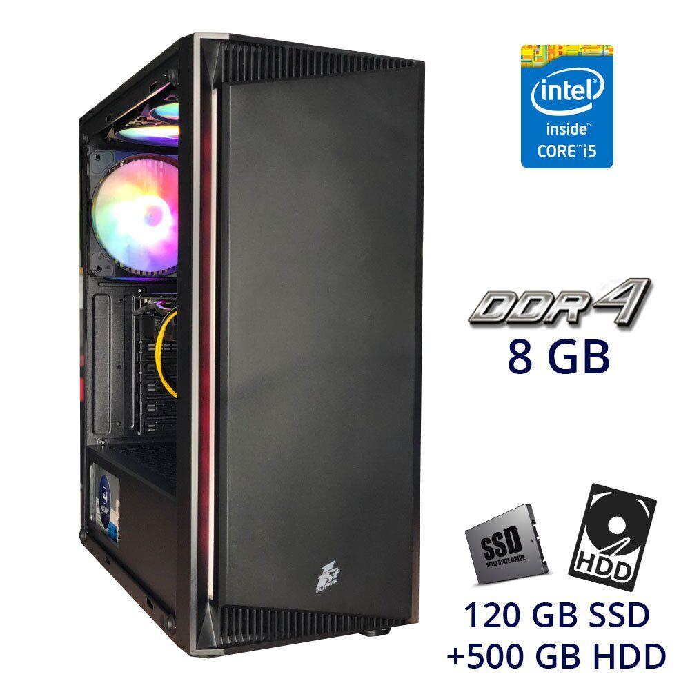 Ігровий ПК 1stPlayer RB-4-3G6-BK Tower / Intel Core i5-6600 (4 ядра по 3.3 — 3.9 GHz) / 8 GB DDR4 / 120 GB