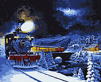Картины по номерам "Поезд в зимнюю сказку" 40*50 (Artissimo)