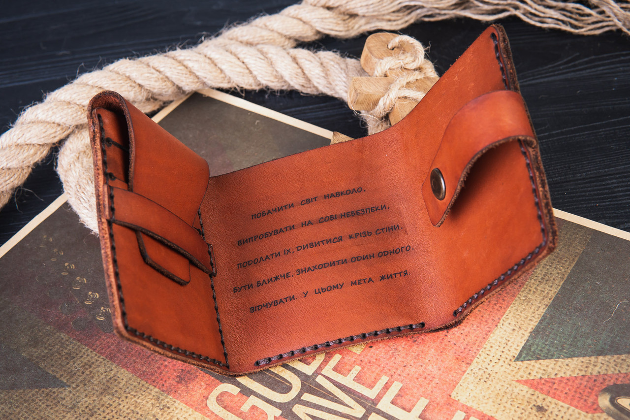 Мужской кожаный кошелек бумажник Уолтера Митти - фото 1 - id-p1450351247