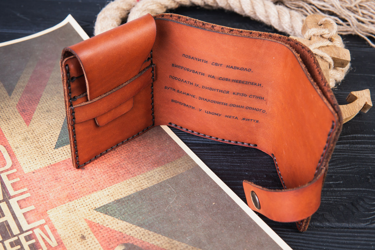 Мужской кожаный кошелек бумажник Уолтера Митти - фото 9 - id-p1450351247