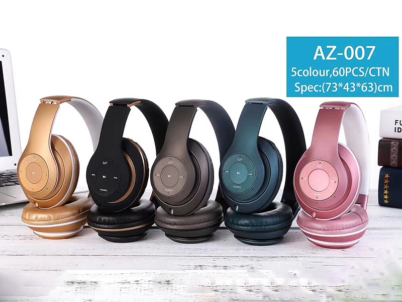 Навушники накладні Bluetooth FM SD AZ-007-BT 60шт 7817