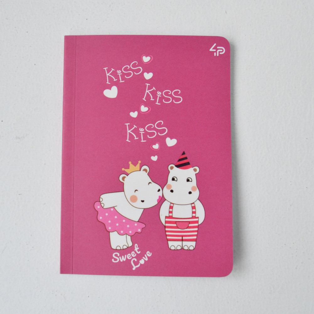 Блокнот А6 в клітинку Profi Sweet love hippos 80 сторінок арт. 904259, фото 1
