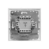 Вимикач 2-х клавішний внутрішній з підсвіткою / індикацією білий ЕЛЕГАНТ MARSHEL Туреччина, фото 4