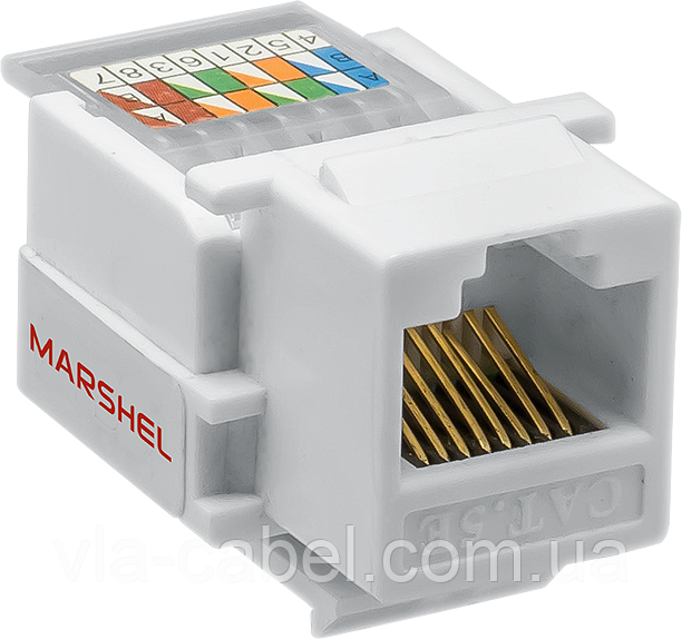 Комп'ютерне модульне гніздо RJ45 CAT.5E ТМ"MARSHEL" підходить до розеток VI-KO
