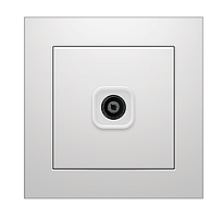 Розетка телевізійна TV одинарна біла IDEAL WHITE "MARSHEL" Турція