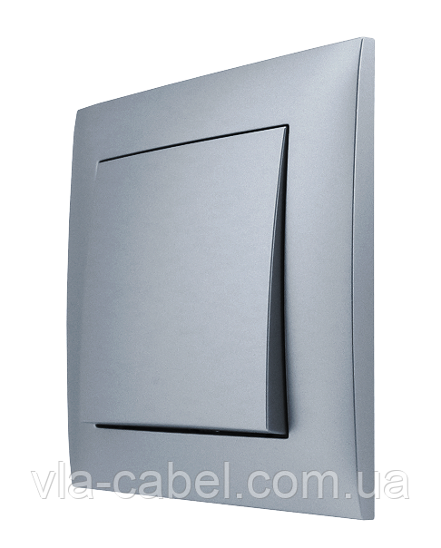 Вимикач одноклавішний внутрішній срібло, серія IDEAL SILVER ТМ "MARSHEL"