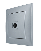 Розетка TV телевізійна внутрішня срібло, серія IDEAL SILVER ТМ "MARSHEL"