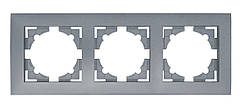 Рамка трьохмісна серія "IDEAL SILVER" ТМ"MARSHEL"