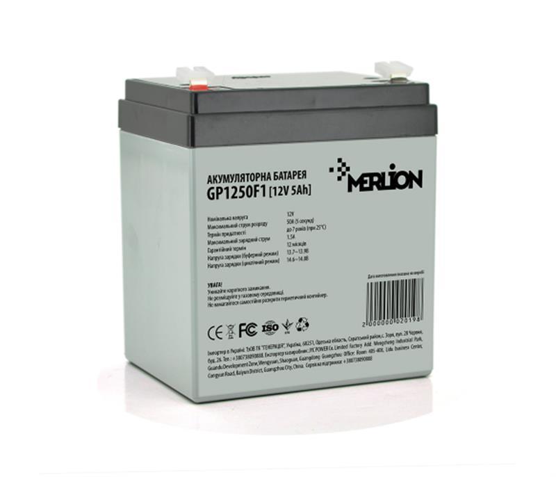 Акумуляторна батарея дитячого електромобіля Merlion 12 V 5 Ah GP1250F1 AGM