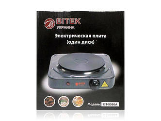Електроплита 1 диск 1000Вт 150мм BITEK BT-9086A 12шт 9658