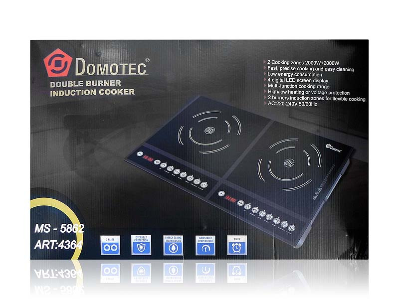 Електроплита індукційна 2 конфорки Domotec MS-5862 2шт 8677
