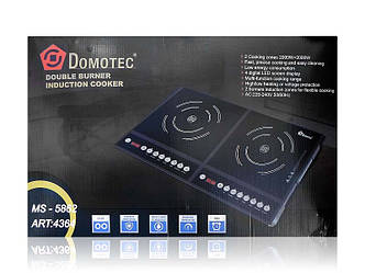 Електроплита індукційна 2 конфорки Domotec MS-5862 2шт 8677