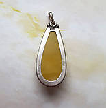 Кулон підвіска 100% натуральний пейзажний бурштин вага 4 г, фото 5