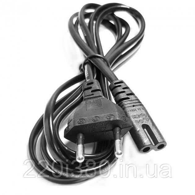 Кабель живлення для PS2 / PS3 / PS4 220В 2Pin 1,8 метра