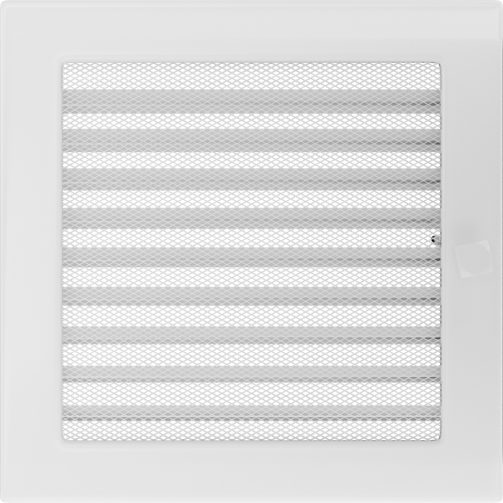 Решітка біла з жалюзями 22x22