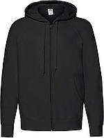 Худі Fruit of the Loom Lightweight Hooded Sweat Zip (Черный S)