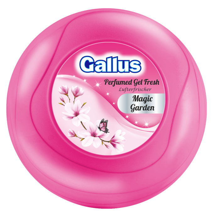 Парфумований освіжувач повітря в гелі цілодобової дії Gallus Magic garden 150 g. (Чарівний сад)