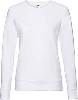 Світшот Fruit of the Loom Lightweight Raglan Sweat Ladies (Белый XS)