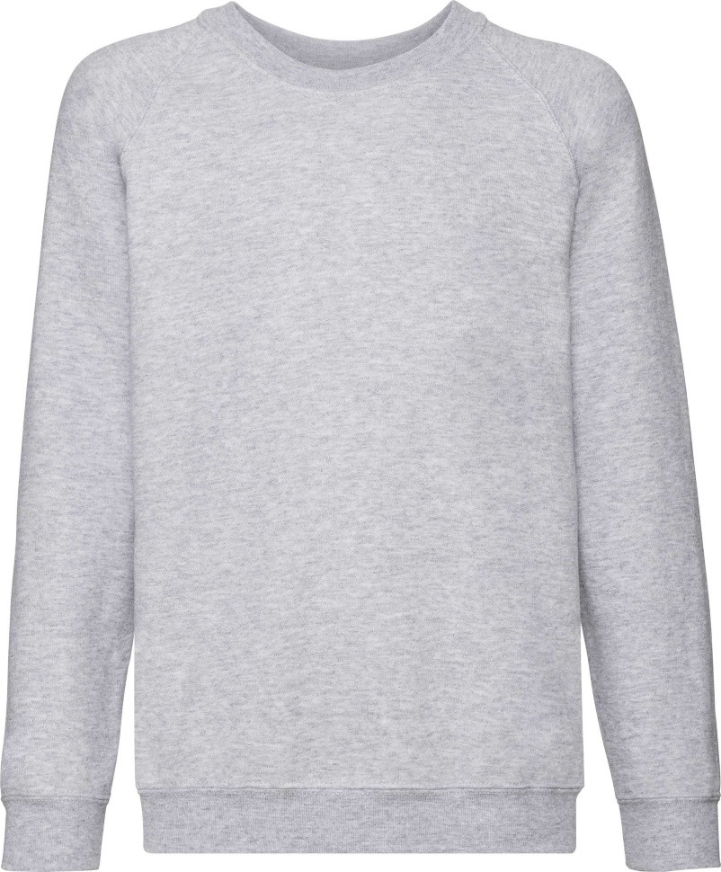 Светшот малюкячий Fruit of the Loom Kids Classic Raglan Sweat (Сірий Меланж 9-11 років)