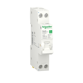 Компактний дифавтомат 1P+N 25А C 6kA 30мА тип A 18mm Schneider Electric Resi9 R9D88625, фото 1