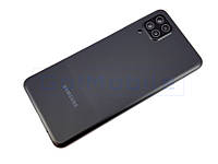 Задняя крышка для Samsung A12 (A125) черная + стекло камеры оригинал (Китай)
