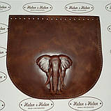 Клапан сумки. "Слон". Колір Коньячний, фото 3