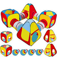 Дитяча ігрова палатка тунель 8 в 1 10952 намет для дітей (ігровий будиночок-намет для дому) M_7879