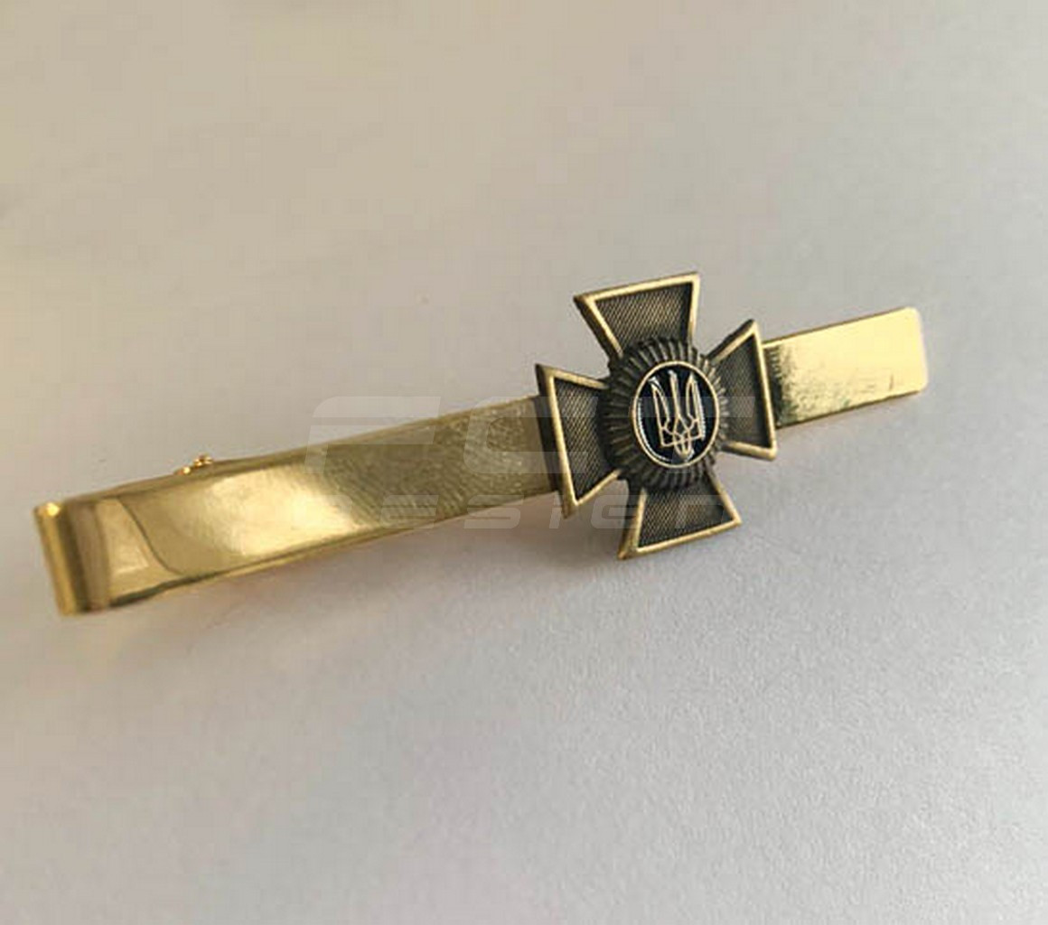 Затискач на краватку ЗСУ/ВСУ метал нового зразка, фото 1