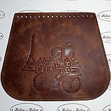 Клапан трапеція. "Париж". Колір Коньячний, фото 3