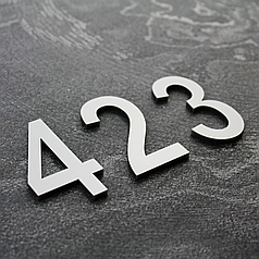 Цифри на двері срібло