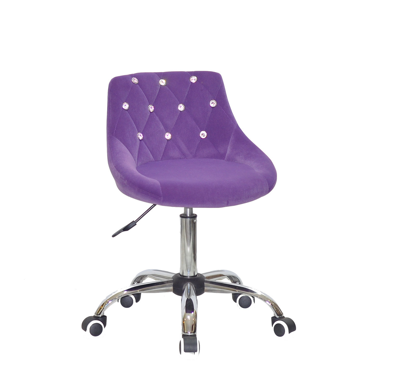 Стілець Форо пурпуровий оксамит FORO + SV CH-Office на колесах + стрази, офісний стілець