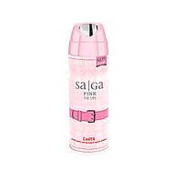 Saga Pink, парфюмированный дезодорант женский, 200 мл