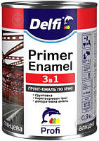 Ґрунт-емаль по іржі 3в1 Delfi біла 2,8 кг