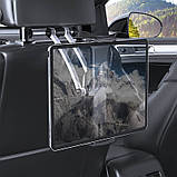 Автоутримувач для планшета на підголовник HOCO CA62 Handsome for headrest Black / Silver, фото 8