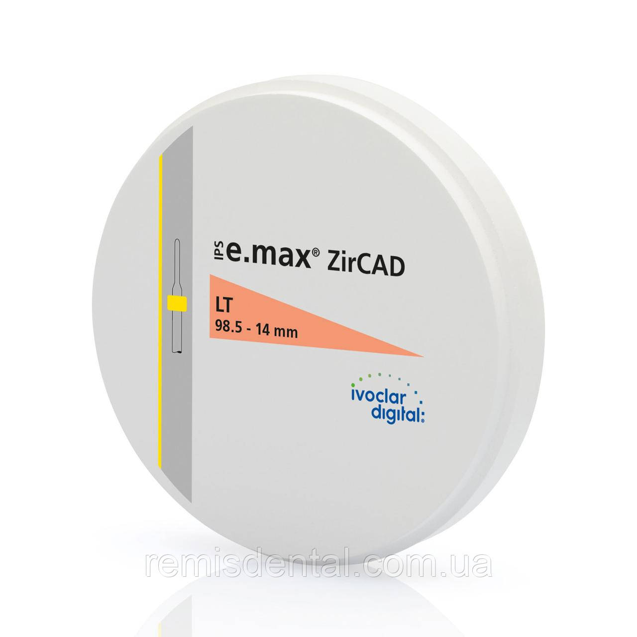 Цирконієвий диск IPS e.max ZirCAD для CAD/CAM обладнання LT 98.5-14мм/1