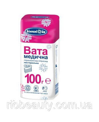 Вата нестерильна 100 г.