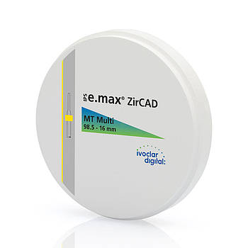 Цирконієвий диск IPS e.max ZirCAD для CAD/CAM обладнання MT MULTI 98.5-16мм/1