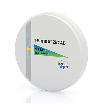 Цирконієвий диск IPS e.max ZirCAD для CAD/CAM обладнання MT MULTI 98.5-20мм/1
